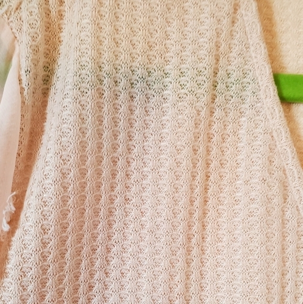 Cream Soft Dressy Blouse‎ Top Sheer Sleeves Women Size 2XL NWOT - Picture 6 of 9